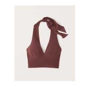 Abercrombie & Fitch Deep Brown Halter Tank Top